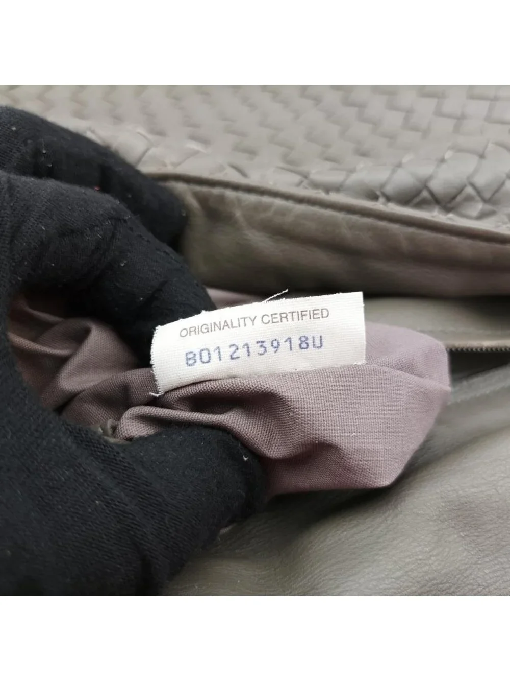 Bottega Veneta Intrecciato Gray Lambskin Shoulder Bag